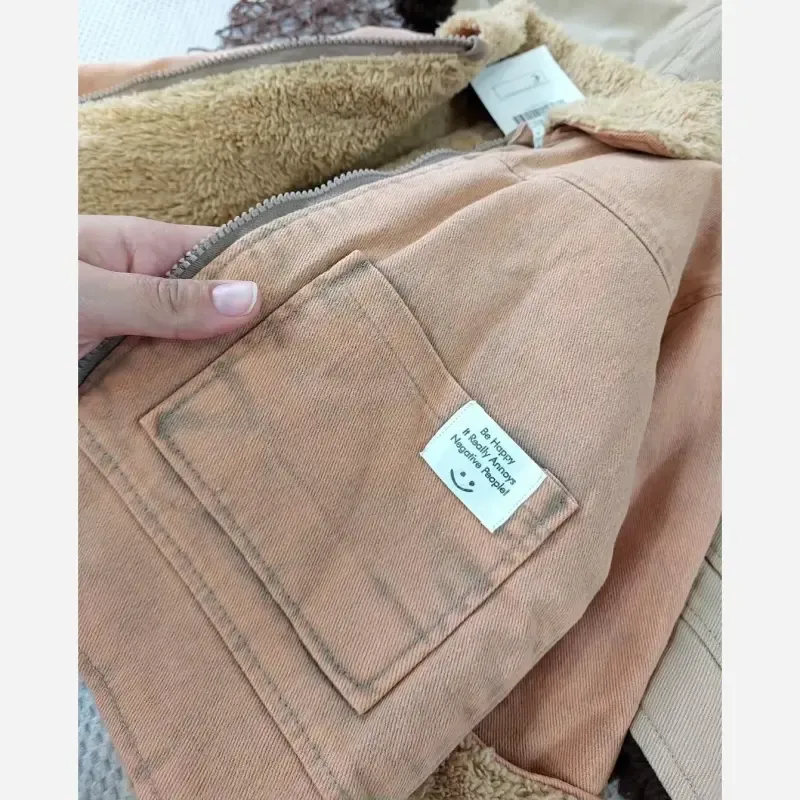 کت کاپشن بوفالو کتان داخل خز بچهگانه مناسب 1 تا 6 سال - تصویر 4