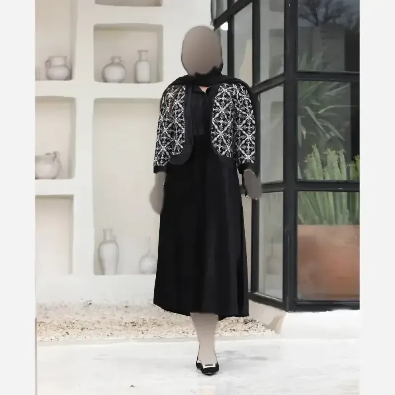 کت تک زنانه مخمل خرجکار هندی مدل نیلناز فری سایز - تصویر 8