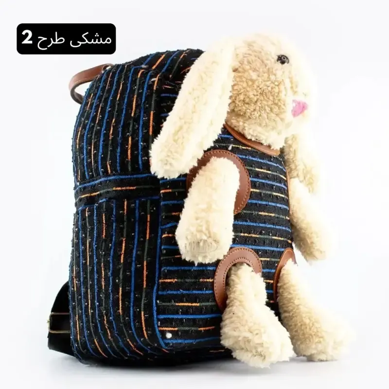کوله پشتی پارچه ای روزمره مدرسه و دانشگاه زیپ دار بند بلند - تصویر 5
