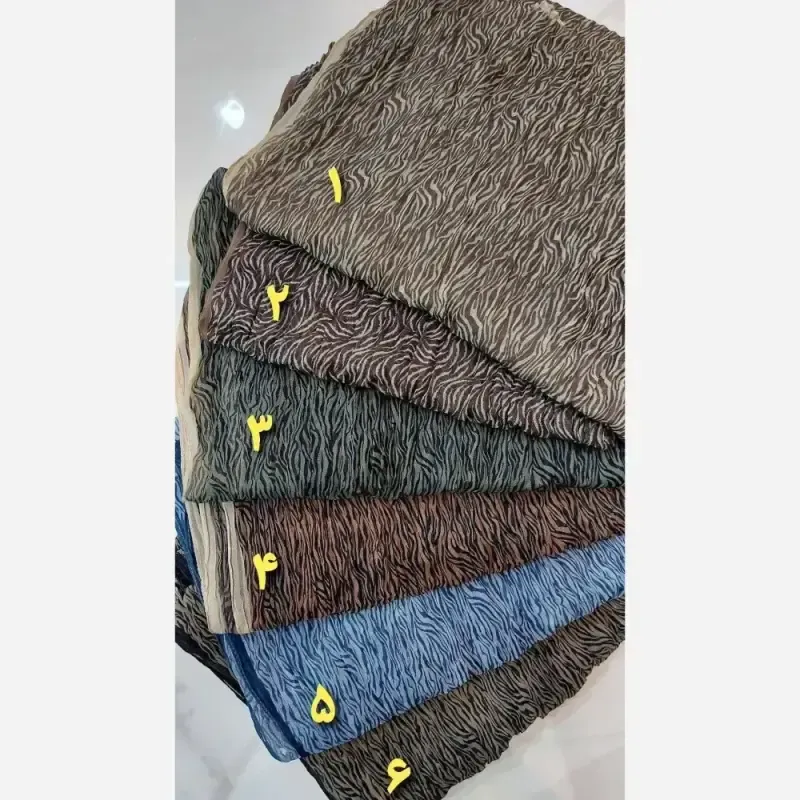 شال مجلسی حریر بهاره پلیسه قواره 200 در 75 سانت - تصویر 2