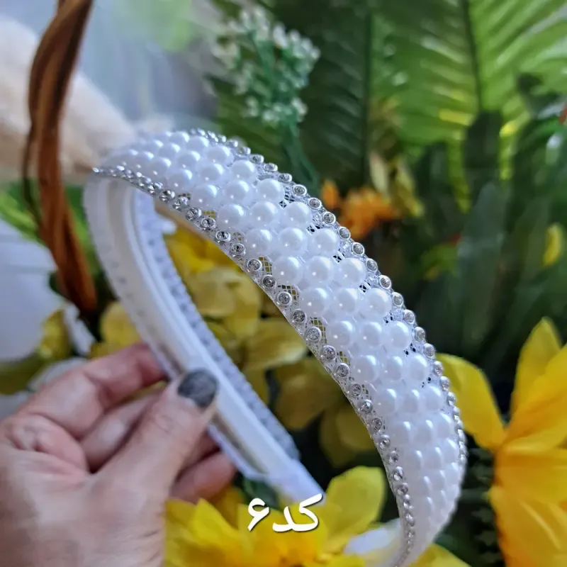 تل مجلسی گیپور سه بعدی گلدار زنانه سفید کرم بادمجانی زرشکی - تصویر 7