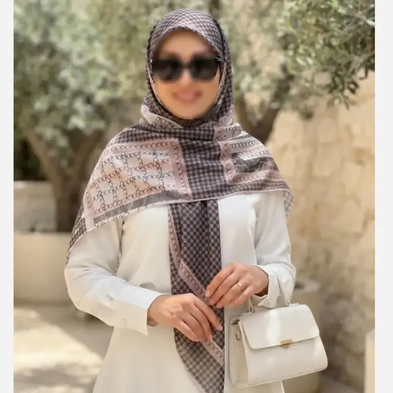 روسری نخ کاستوم طرح منو قواره بزرگ 140 سانتیمتر - تصویر 9