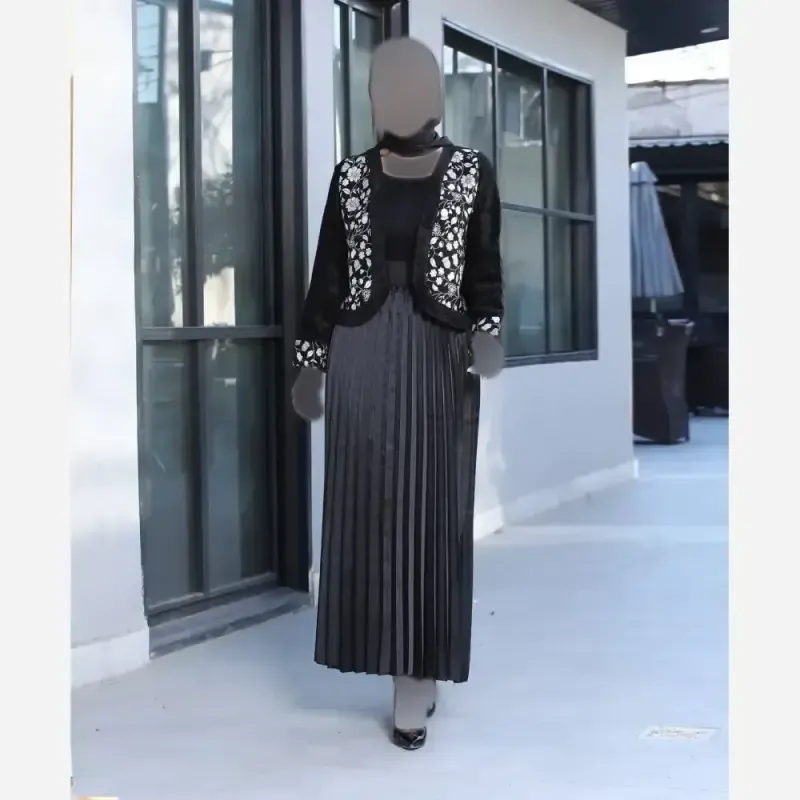 کت تک زنانه مخمل خرجکار هندی مدل نیلناز فری سایز - تصویر 7