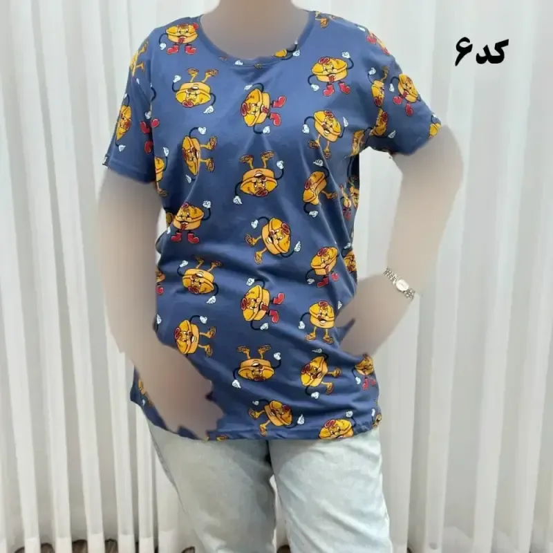 تیشرت طرحدار H&M کد 1170 آبرفت و رنگ رفت ندارد چروک نمیشود سایزبندی کامل S تا XXXL - تصویر 8