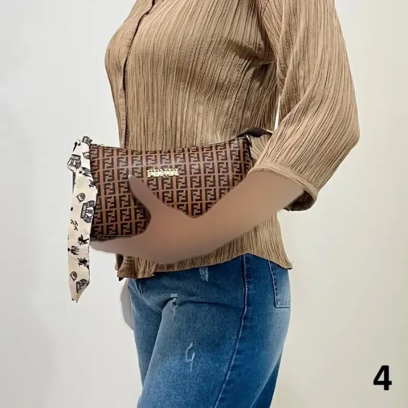 کیف دستی دوشی زنانه طرح دار کد 1419 جنس چرم مصنوعی - تصویر 2