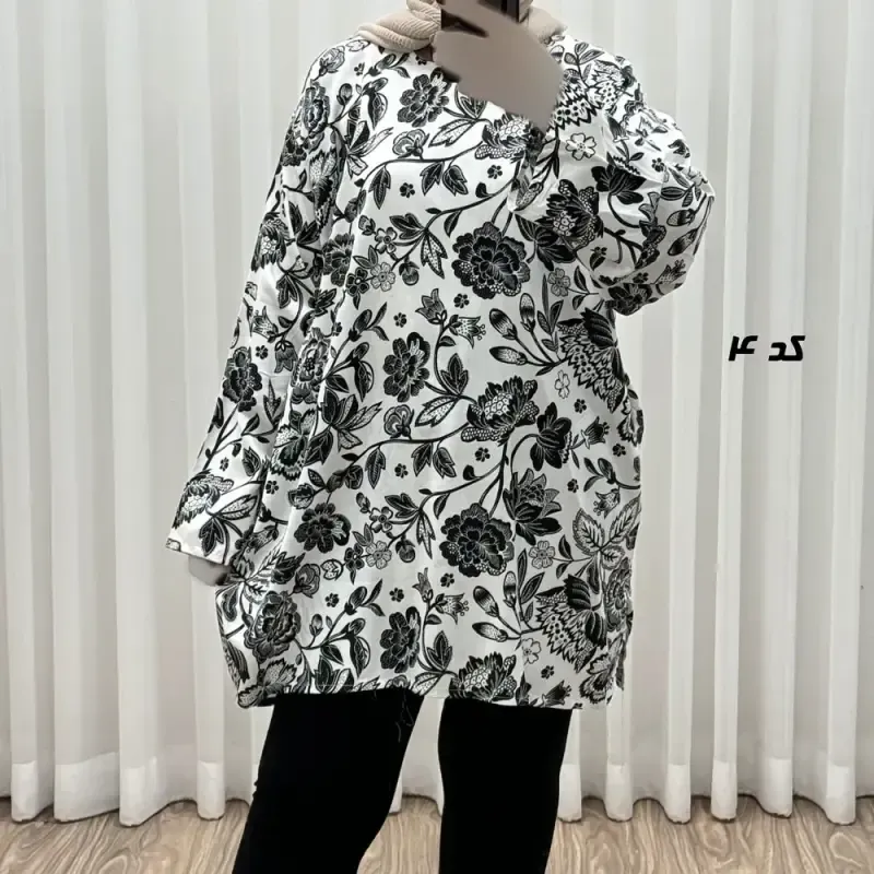 تونیک نخی کجراه زنانه سایز بزرگ فری سایز مناسب تا سایز 56 مدل میکس - تصویر 3
