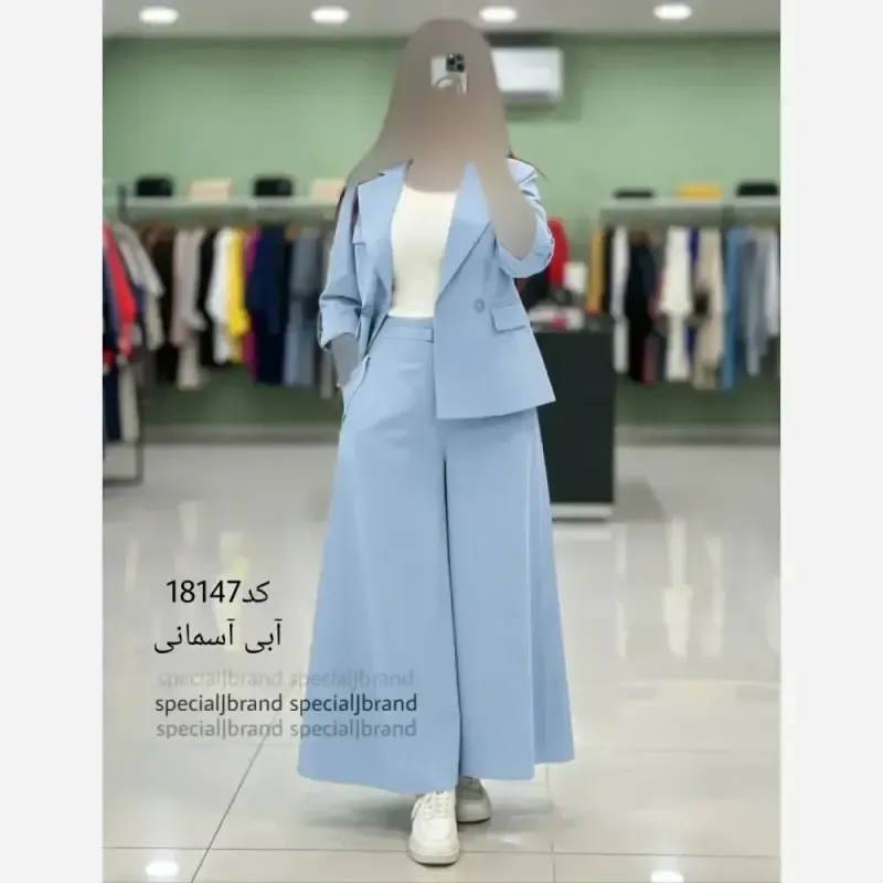 ست کت و دامن شلواری لینن سارا - تصویر 7