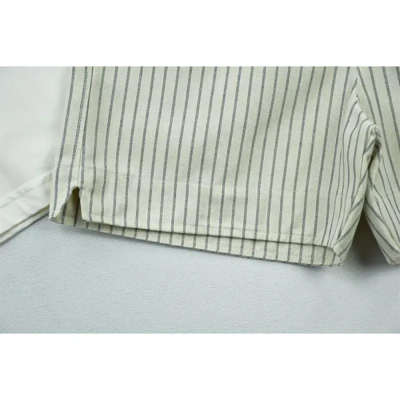 ست تیشرت و شلوارک مردانه کالیفورنیا جنس پنبه و کتان رنگ کرم - تصویر 6