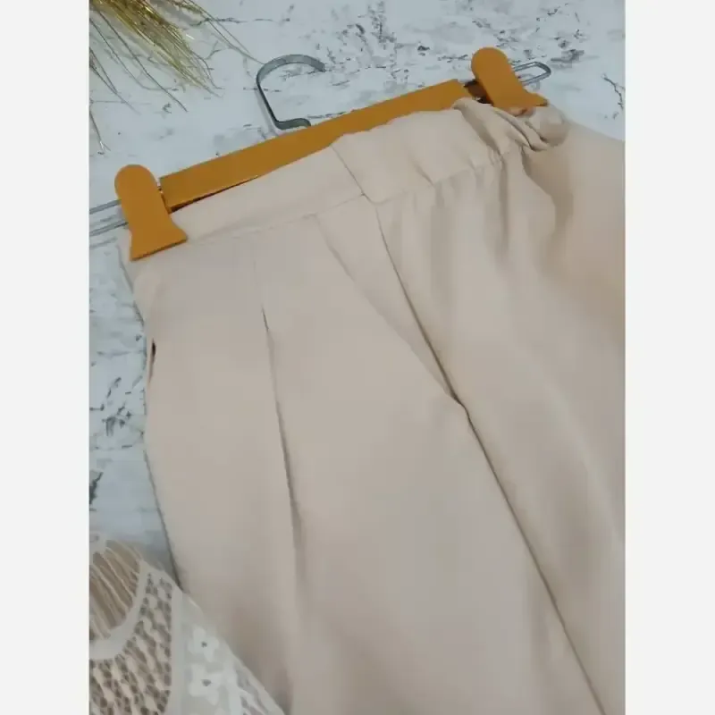 کت و شلوار مجلسی زنانه جنس گیپور دانتل و شلوار مازراتی رنگبندی سایزبندی - تصویر 12