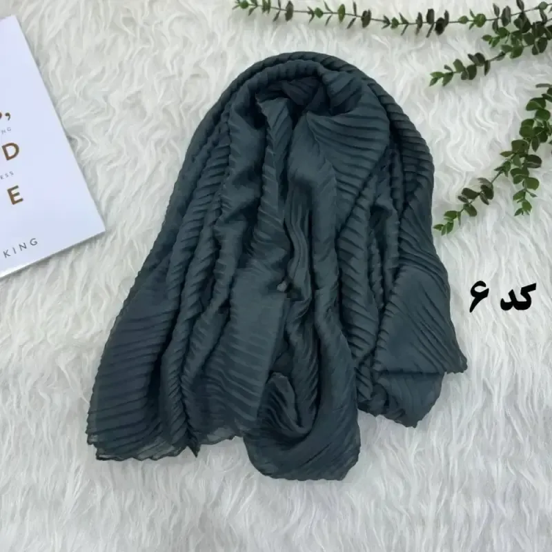 شال پلیسه ساده سوپرنخ - تصویر 5