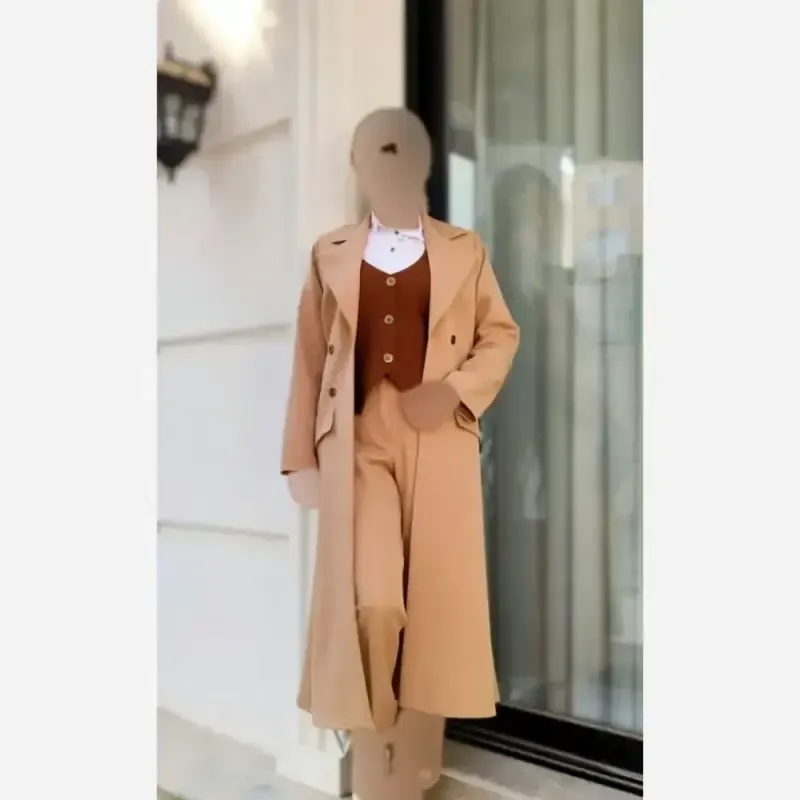 ست سه تیکه کلارا لانگ کت جلیقه و شلوار سوپر مازراتی - تصویر 4