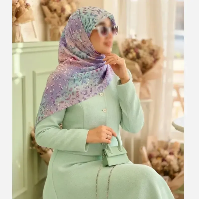 روسری نخی طرح آنجل قواره 110 دخترانه شاد - تصویر 11