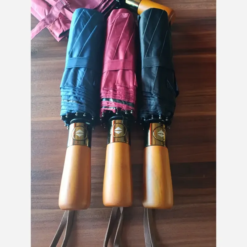 چتر اتوماتیک طوفان دسته چوب 10 فنر قواره بزرگ ضد باد دو نفره واترپروف آب گریز - تصویر 10