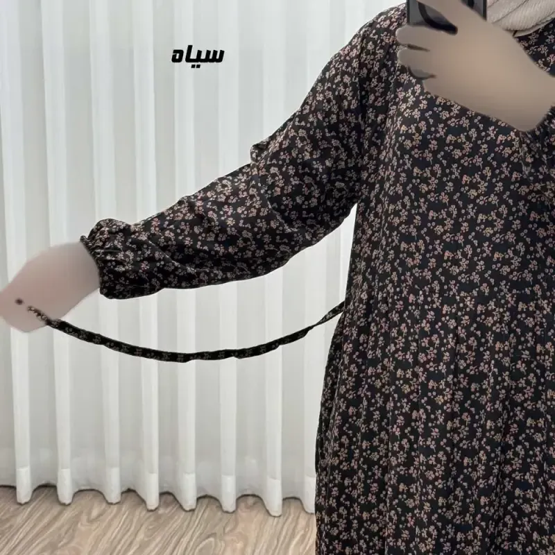 پیراهن ساحلی زنانه نخی گلریز فری سایز مناسب تا سایز 46 با کمربند - تصویر 3