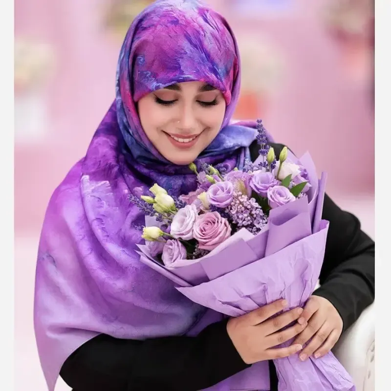 روسری نخ کاستوم طرح ابرا سایز 140 - تصویر 11