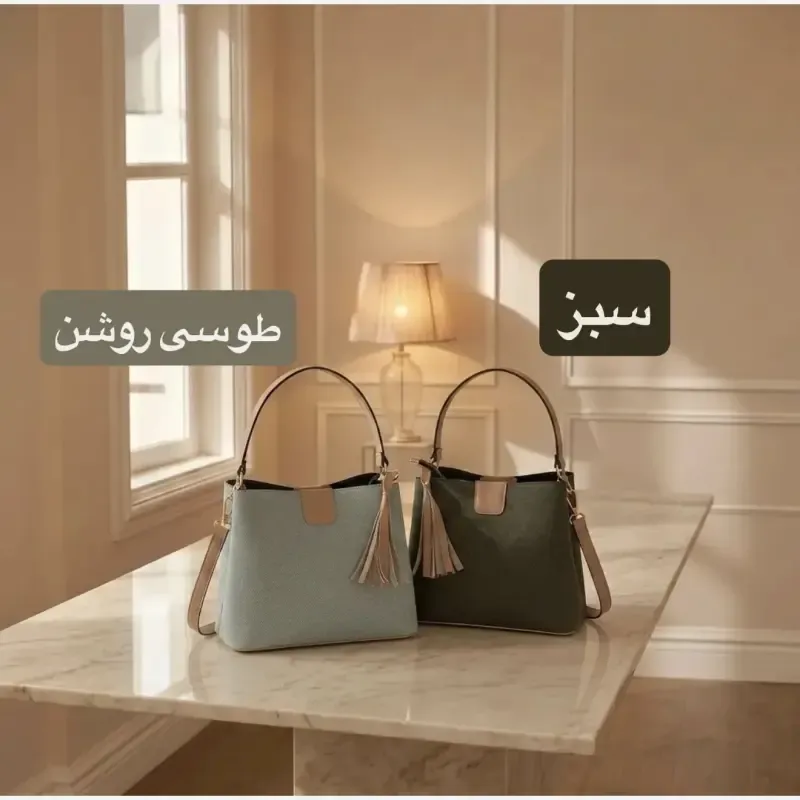 کیف زنانه اسپرت روزمره چرم مصنوعی مدل دو بند - تصویر 7