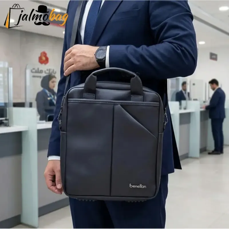 کیف اداری و لپتاپی 3 کاره اسپرت پارچه اسکین مناسب لپتاپ 14.1 اینچ مردانه و زنانه - تصویر 4