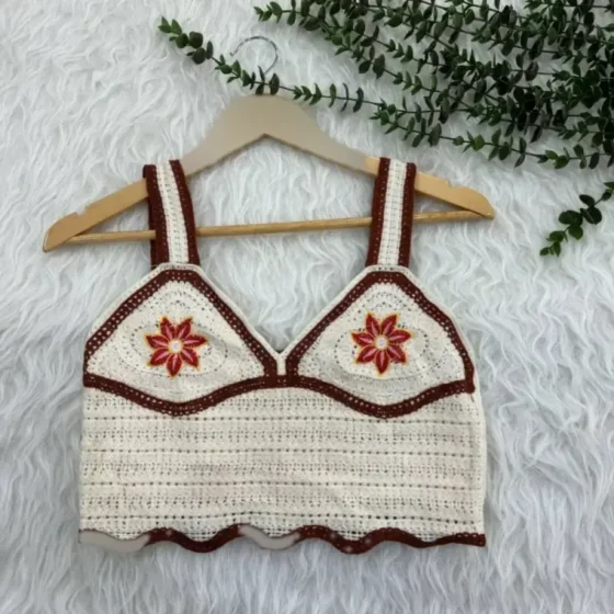تاپ قلاب بافی فری سایز کد 1080 زنانه دخترانه مناسب تا سایز 42 قد 40 دور سینه 80 بدون آبرفت و رنگ رفت چهارفصل شیک روزمره مجلس