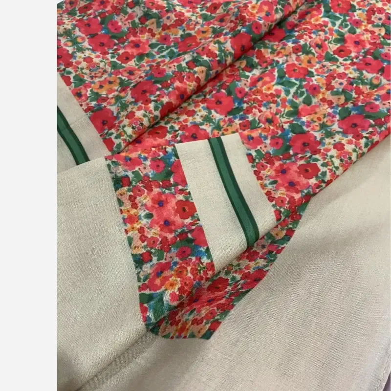 روسری نخ کاستوم طرح گلی سایز 140 - تصویر 3