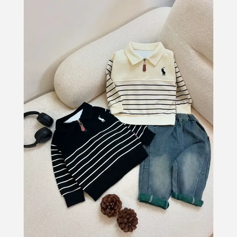 ست پولوشرت و شلوار جین بچگانه برند 415polo مناسب 1.5 تا 6 سال - تصویر 2