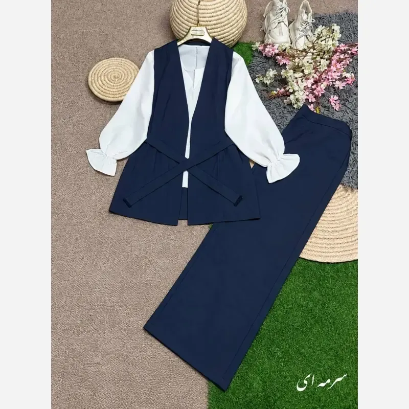 ست چهارتیکه زنانه مدل ملنا جنس بزیاق ریزشی - تصویر 7