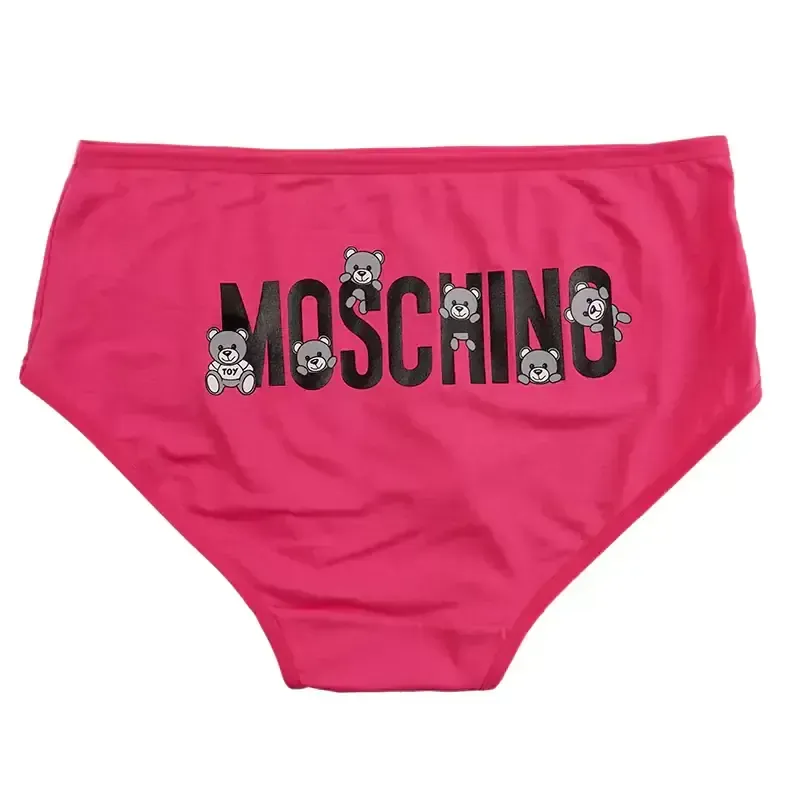 شورت اسلیپ زنانه نخی چاپی طرح خرس moschino برند بانو سایز XL - تصویر 5