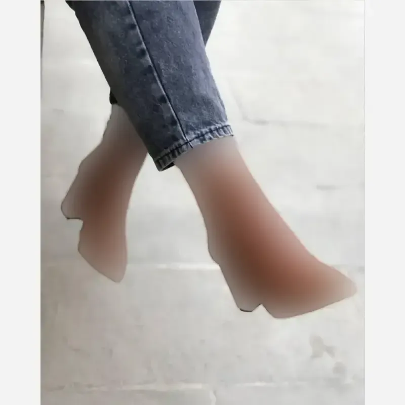 نیم بوت پاشنه دار زنانه پاشنه 5 سانت سایز 37 تا 40 رنگ مشکی قهوه ای عسلی - تصویر 4