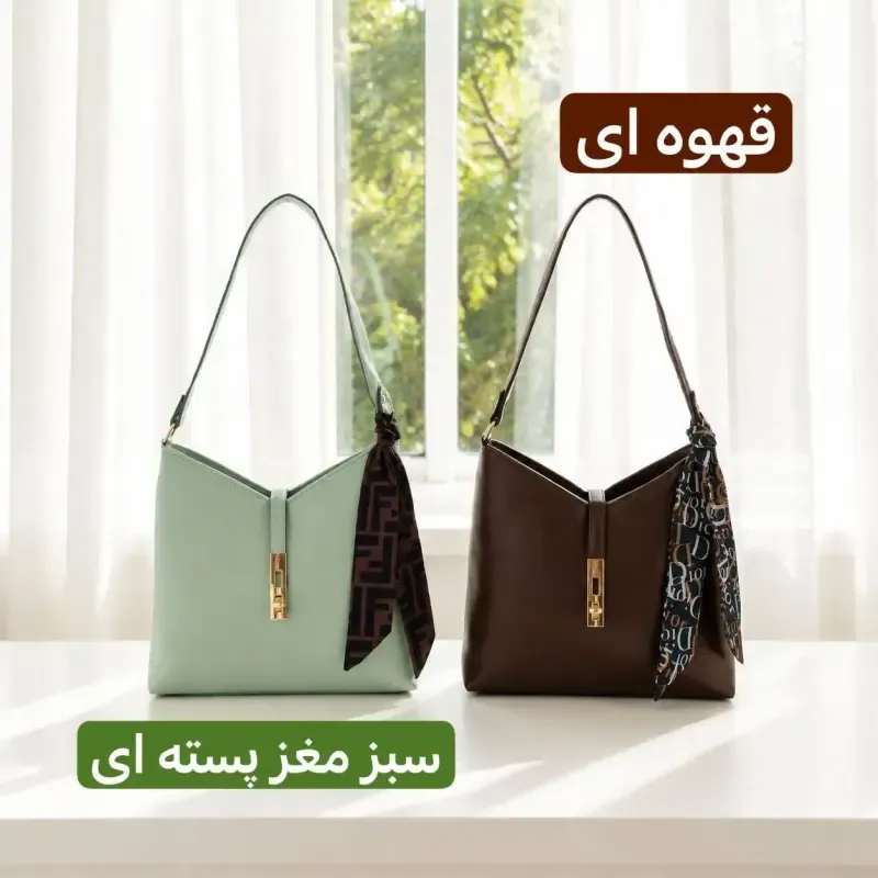 کیف زنانه چرم مصنوعی رسمی و روزمره مدل زیپ و قفل دار - تصویر 6