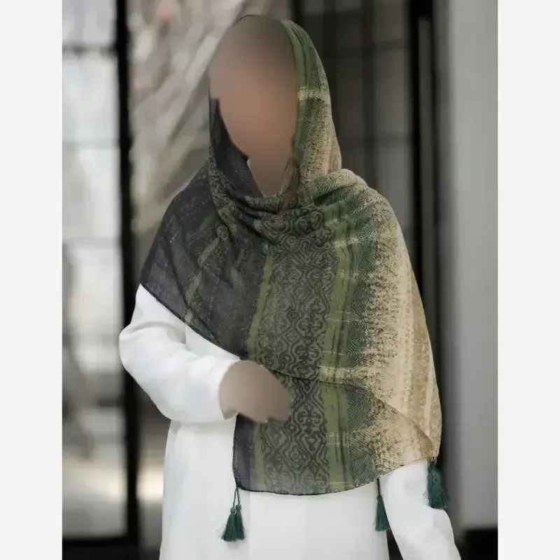 شال نخی بهاره نرم و لطیف قواره 200 در 75 سانت - تصویر 3