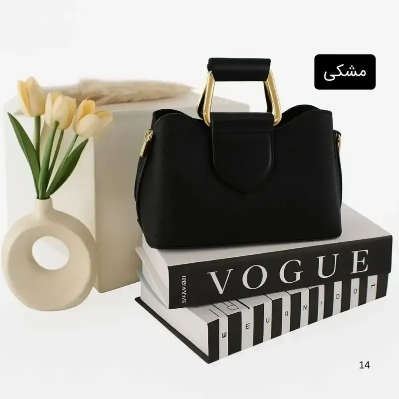 کیف پاسپورتی پارچه ای زیپ مگنت بند بلند 3 جیب داخلی روزمره مجلسی - تصویر 6