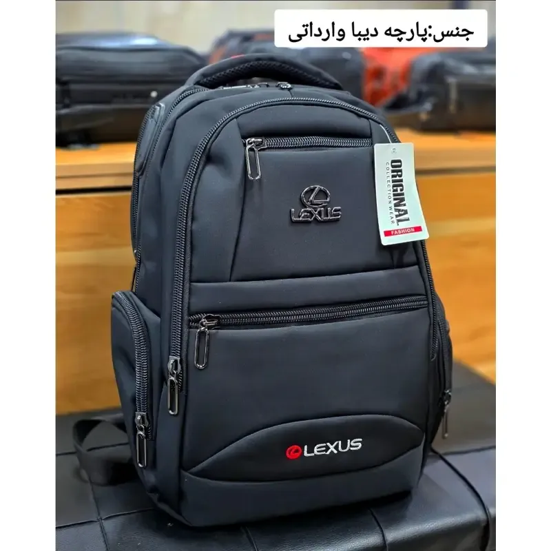 کوله پشتی اسپرت پارچه دیبا خارجی سه خانه لپتاپ دار ضد تعریق - تصویر 9