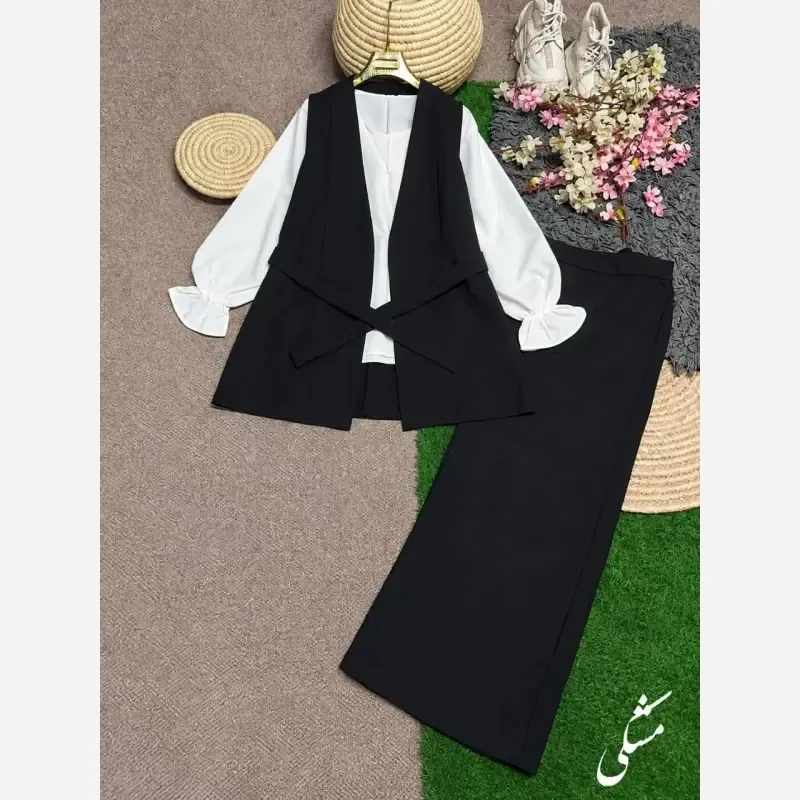 ست چهارتیکه زنانه مدل ملنا جنس بزیاق ریزشی - تصویر 5