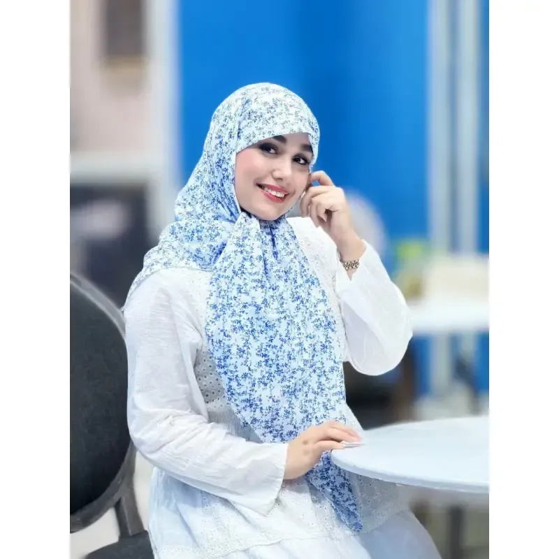 روسری نخی کاستوم طرح سوگند قواره 110 سبز ریز نقش چرخ دوز - تصویر 13