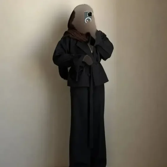 کت شلوار زنانه مجلسی جنس مازراتی آستین عروسکی رنگ بندی متنوع