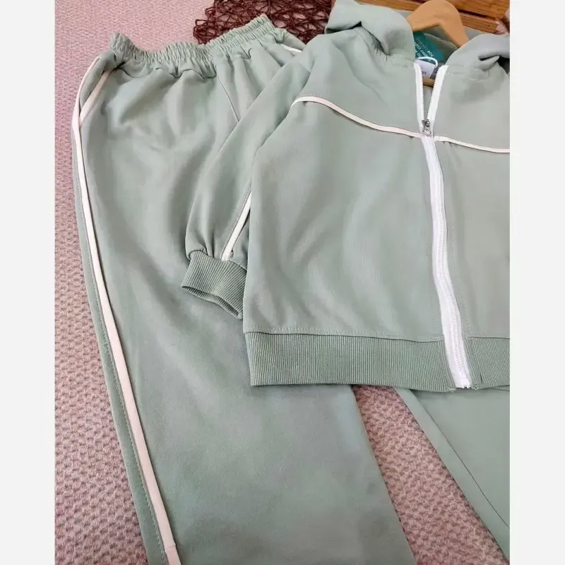 سویشرت شلوار مینیمال بچگانه دورس پنبه پاییزه سایز 2 تا 9 سال - تصویر 3
