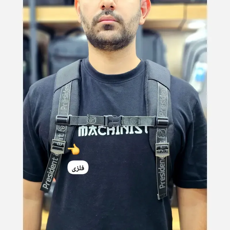 کوله پشتی وارداتی پرزیدنت ضد آب پارچه ریپس کرهای با محفظه لپ تاپ و پورت USB - تصویر 10