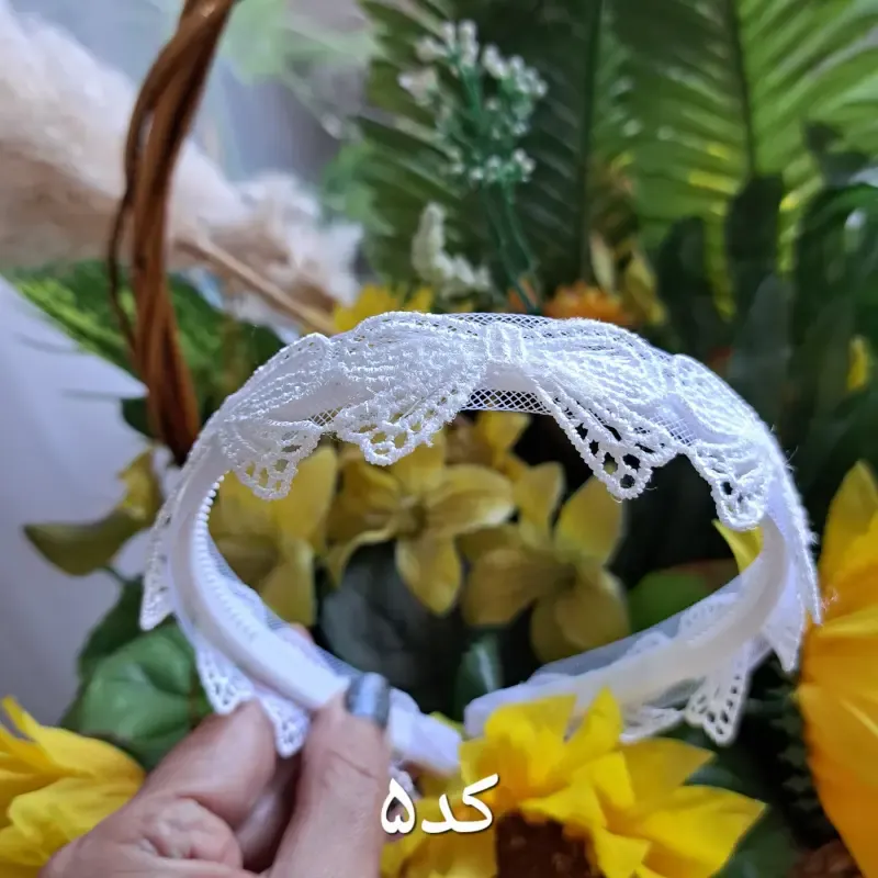 تل مجلسی گیپور سه بعدی گلدار زنانه سفید کرم بادمجانی زرشکی - تصویر 6