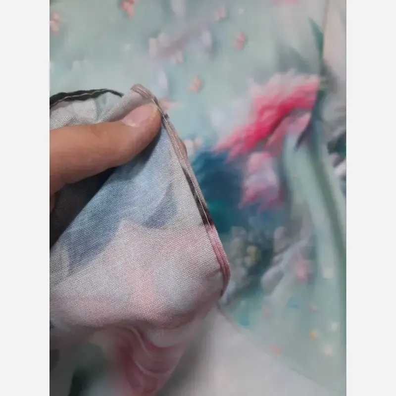 روسری نخی کاستوم طرح برکه سایز 140 چرخ دوز - تصویر 6