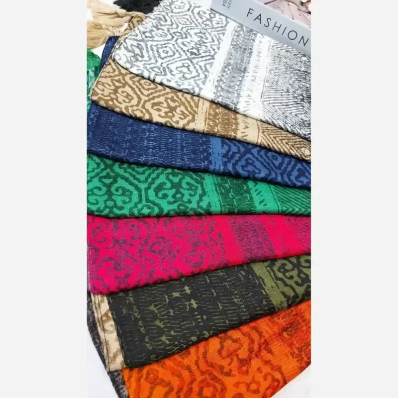 شال نخی بهاره نرم و لطیف قواره 200 در 75 سانت - تصویر 2