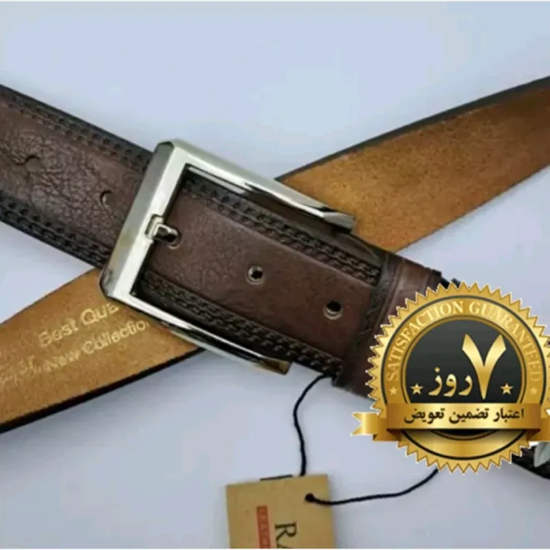 کمربند چرم مردانه رابو پهنای 35 میلیمتر با جعبه هدیه چوبی - تصویر 8