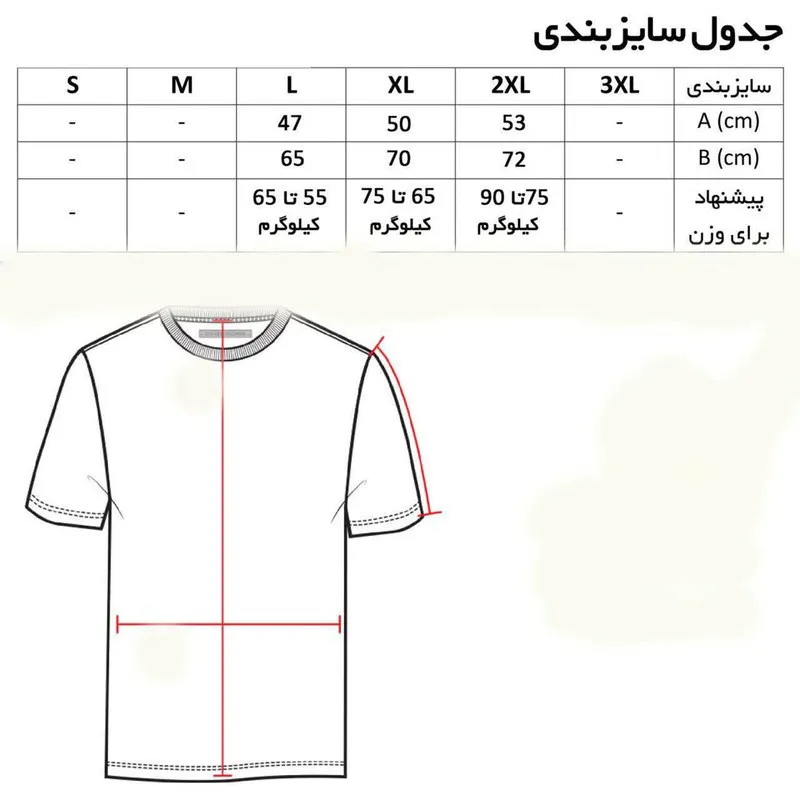 تی شرت آستین کوتاه یقه گرد مردانه کلاسیک ساده پلی استر - تصویر 3