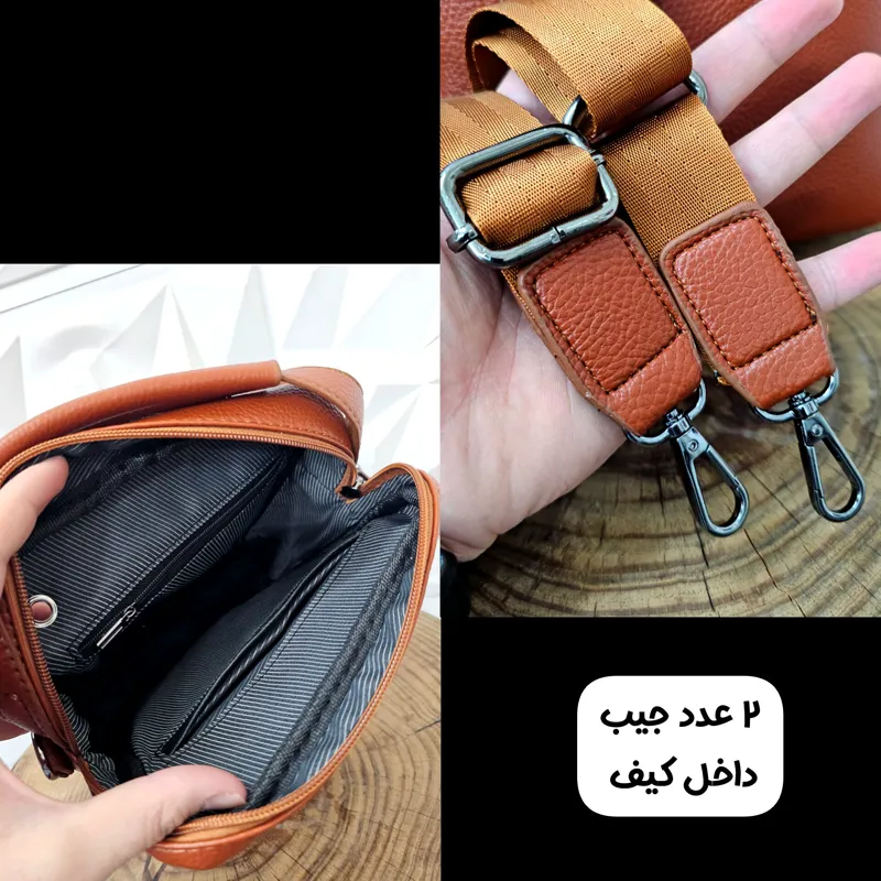 کیف دستی و دوشی مردانه چرم خارجی روزمره ضد خش - تصویر 10