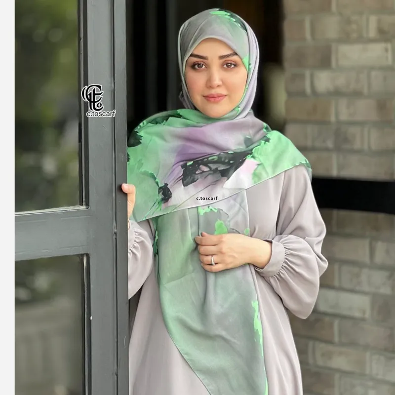 روسری نخ کاستوم طرح هما سایز 140 در 140 - تصویر 7