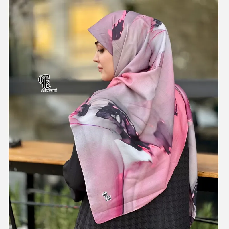 روسری نخ کاستوم طرح هما سایز 140 در 140 - تصویر 11