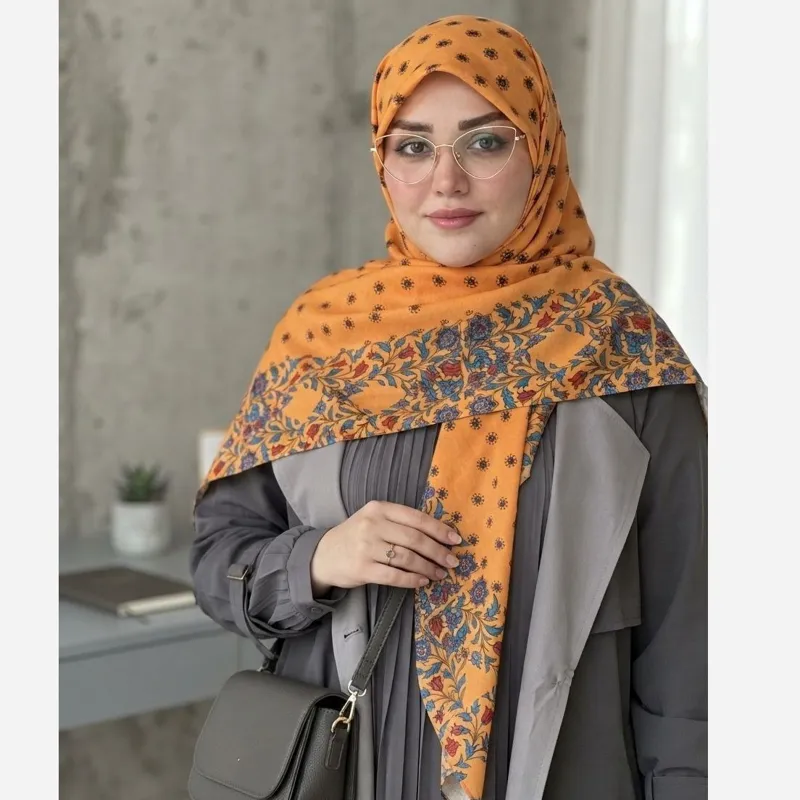 روسری نخ کاستوم طرح وصال سایز 140 - تصویر 4