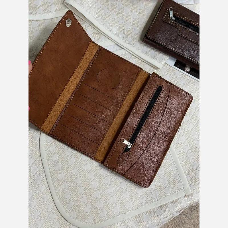 کیف پول و موبایل چرم سه لت مدل عطارد دست دوز چرم خارجی - تصویر 11